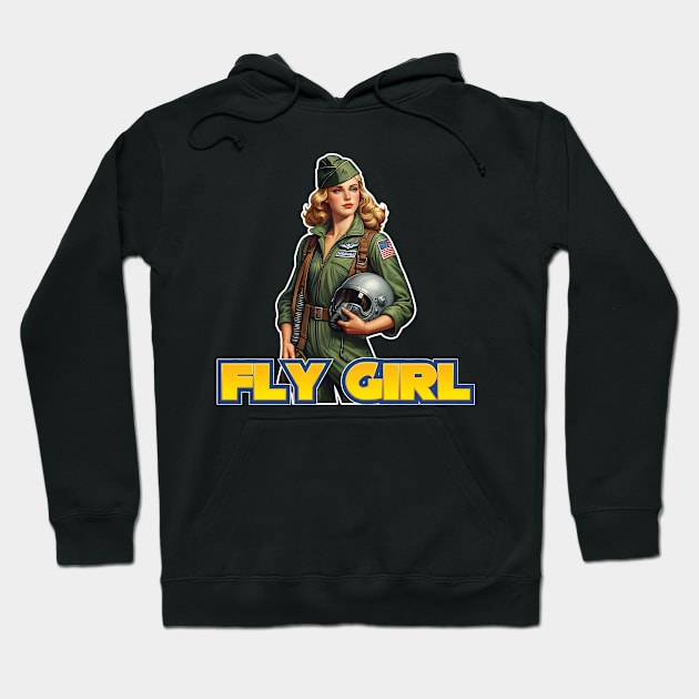 Fly Girl Hoodie by Rawlifegraphic